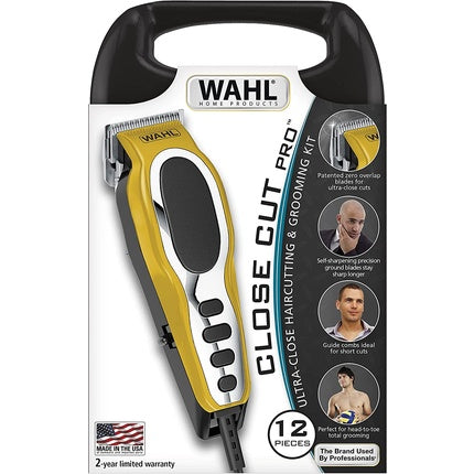 Mașină de tuns, Wahl, Close Cut Pro, galben-negru