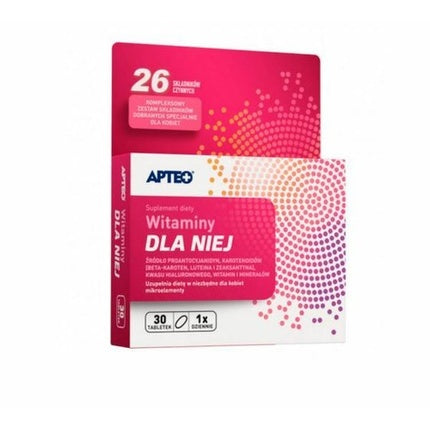 Supliment Vitamine, Apteo Witaminy Dla Niej, 30 Tablete