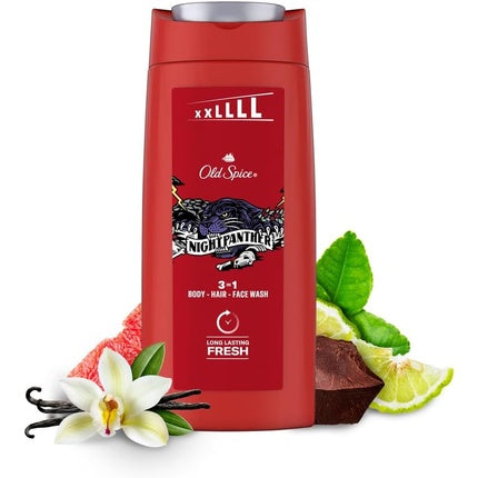 Gel de duș și șampon Old Spice Night Panther, 3 în 1 pentru corp, păr și față, 675 ml
