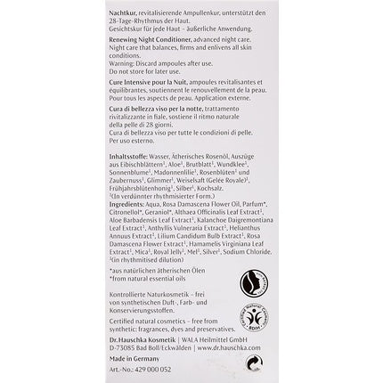 Tratament anti-îmbătrânire, Dr Hauschka, Night Cure, 10 x 1ml