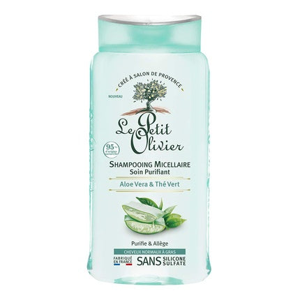 Șampon Micelar Purifiant Le Petit Olivier cu Aloe Vera și Ceai Verde, 290g