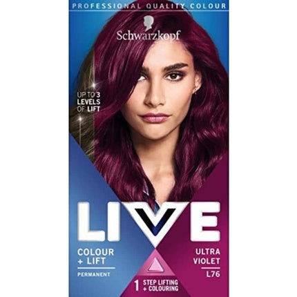 Culoare Permanentă Păr, Schwarzkopf Live Long Lasting, L76 Ultra Violet, 100 ml
