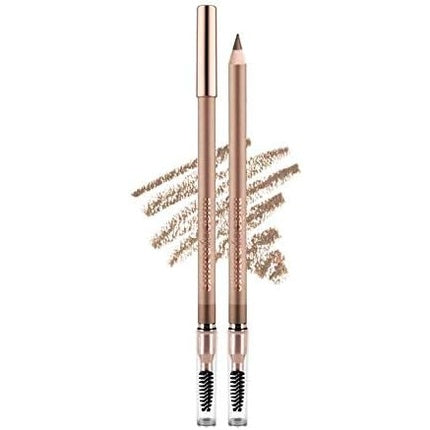 Creion sprâncene Nude By Nature Blonde, maro, perie