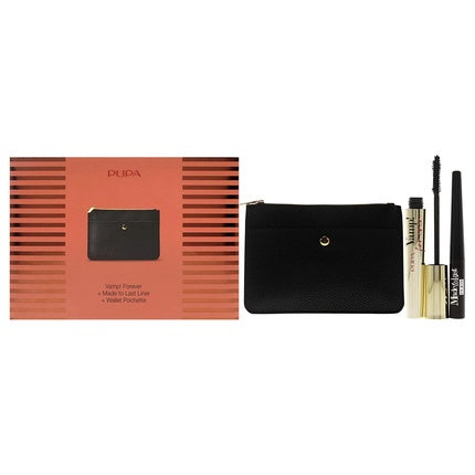 Set machiaj Pupa Milano, Mascara Vamp! Forever 111, Eyeliner Made To Last 001 Extrablack