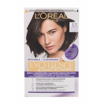 Vopsea de păr L'Oréal Paris Excellence Cool Creme 5.11 Ultra Ash Light Brown 48ml