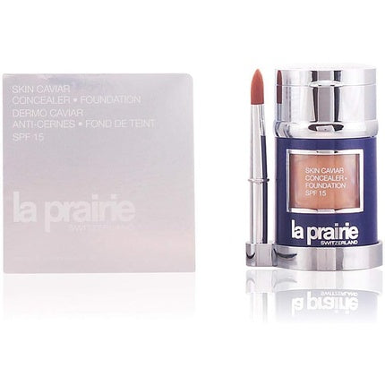 Fond de ten si concealer La Prairie Skin Caviar SPF15, Almond Beige, 30g