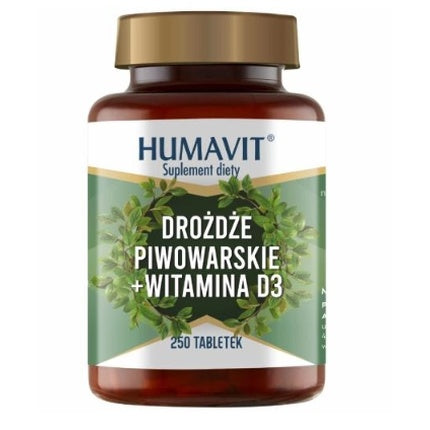 Supliment dietetic, Humavit, Drojdii de bere cu Vitamina D3, 250 tablete