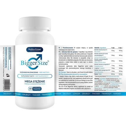 Gel intim, Medica Group, Bigger Size, 150ml, pompă neagră