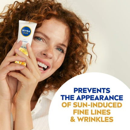 Cremă solară față, Nivea, Q10, SPF50, 50ml
