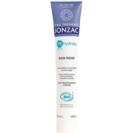 Cremă facială hidratantă Jonzac Rehydrate, 50 ml, Bio