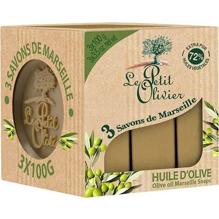Savon Marseille Le Petit Olivier, 3 x 100g, ulei de măsline, ambalaj carton