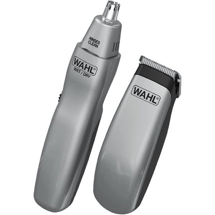 Trimmer pentru barbă, Wahl, set de voiaj, argintiu