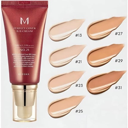 Crema BB, Missha Perfect Cover, 20ml, Natural Beige