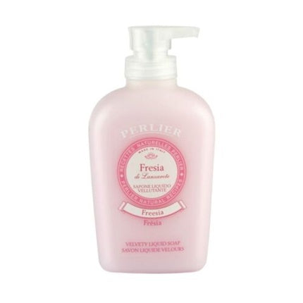 Săpun lichid pentru mâini Perlier Freesia, culoare roz pal, capacitate 10.1 oz