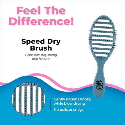 Perie păr uscare rapidă Wet Brush Speed Dry Arctic Blue - Design ventilat și peri ultra moi