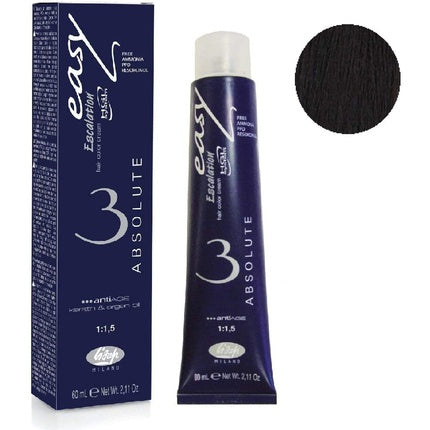 Lisap Easy Absolute 3 44/07 Moka 60 ml, Lichid pentru vopsit păr, Culoare Moka