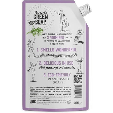 Săpun lichid, Marcel's Green Soap, Lavender & Rosemary, 500ml