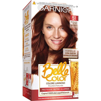 Vopsea de par, Belle Color, 51 Mahon Inchis Natural