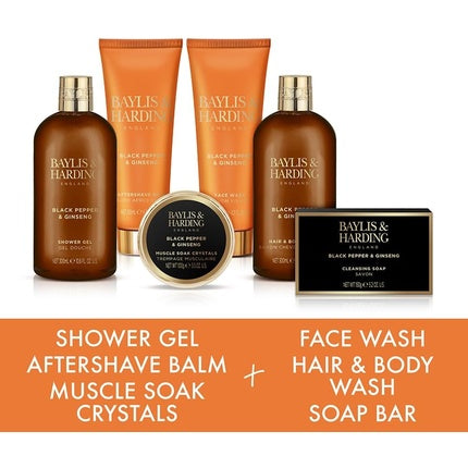 Set cadou baie, Baylis & Harding, Black Pepper & Ginseng, maro