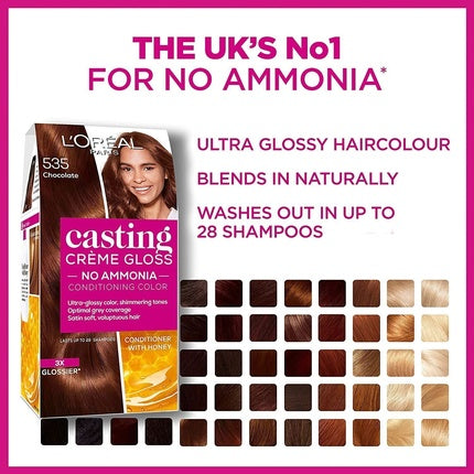 Vopsea de păr, L'Oréal, Casting Creme Gloss, Peanut Mochaccino