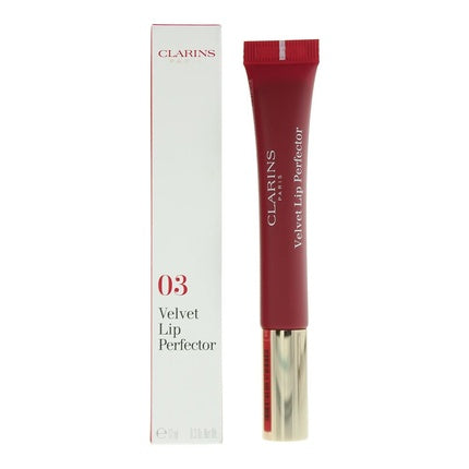 Ruj Clarins Velvet Lip Perfector 03 Velvet Red, 12ml, finisaj mat