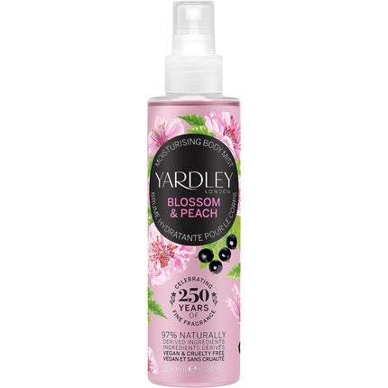 Apă de corp, Yardley London, Cherry Blossom și Piersică, 200ml