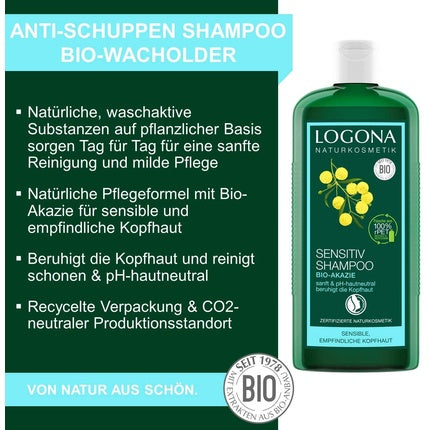 Șampon Sensitive Logona Naturkosmetik cu Acacia Organică, 290 ml