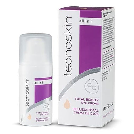 Crema de ochi Tecnoskin Total Beauty Anti-Riduri cu Efect CC pentru Cercuri Întunecate, 15ml