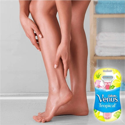 Aparate de ras, Gillette Venus, Tropical, 3 buc, colorat