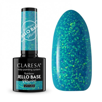 Esmală Gel Claresa Rainbow Jello Base Hybrid Marine, 12ml