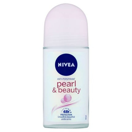 Nivea Pearl & Beauty Antiperspirant Roll-On, 50 ml, alb