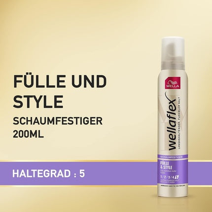 Wella Flex Foam-Resistant Fullness & Style Ultra Strong Volume Hair Foam, 200ml