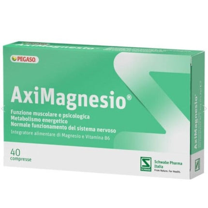 Integrator alimentar AxiMagnesio, Schwabe Pharma, cu Magneziu și Vitamina B6, 40 comprimate