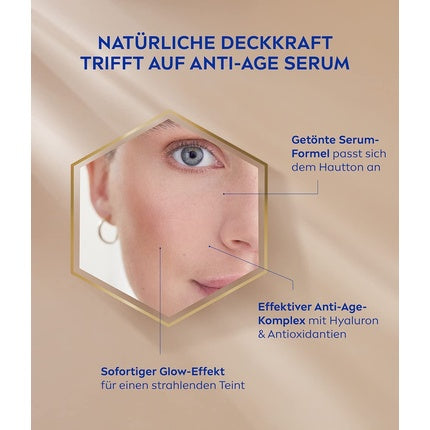 Fondant Nivea Cellular Filler Hyaluron 3-in-1, Culoare Light, Capacitate 30ml