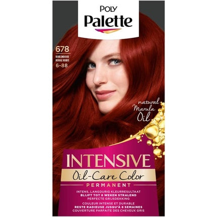 Vopsea de păr, Poly Palette, Ruby Red 678, intensitate vibrantă