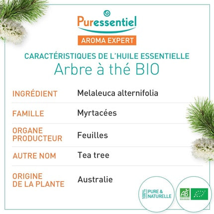 Ulei esențial, Puressentiel, Tea Tree, Organic, 30ml