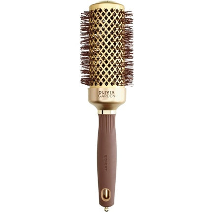 Perie de păr, Olivia Garden, Expert Blowout Shine, aurie și maro, 45mm