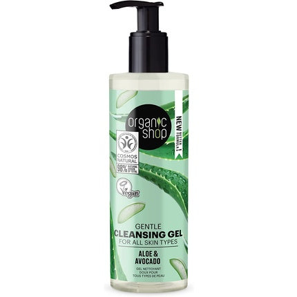 Gel de curățare față, Organic Shop, Avocado și Aloe, 200ml