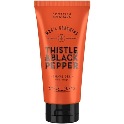 Gel de ras pentru bărbați, Scottish Fine Soaps, Thistle & Black Pepper, 150ml, ambalaj reciclabile