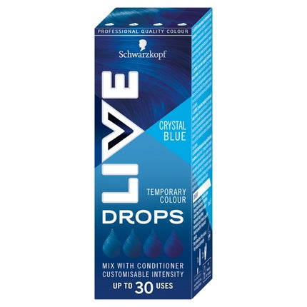 Vopsea de păr temporară Schwarzkopf Live Drops, Crystal Blue, 30ml