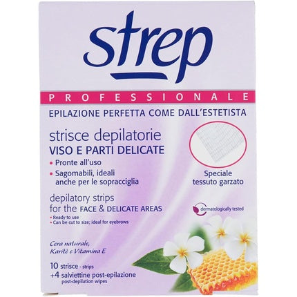 Benzi epilat față, Strep, delicate, 10 bucăți