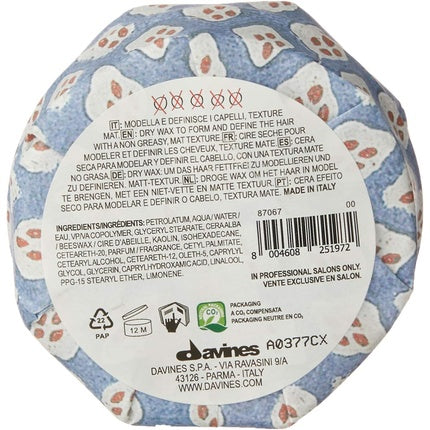 Ceară Păr Davines, More Inside, uscată, 75ml