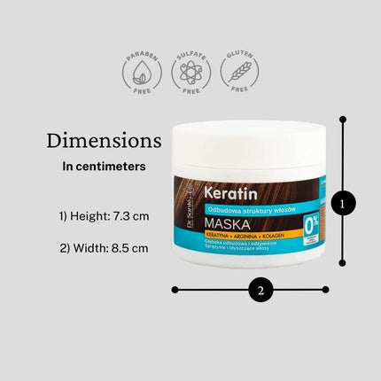 Masca păr Dr. Sante, Keratin, regenerare, 300ml