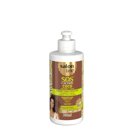 Cremă de păr fără clătire, Salon Line, SOS Cachoș Coco, 300ml