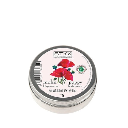 Crema de corp cu mac, Styx Naturcosmetics, 50ml, ambalaj metalic rotund