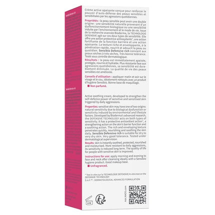 Crema calmanta, Bioderma Sensibio Defensive Rich, 40ml