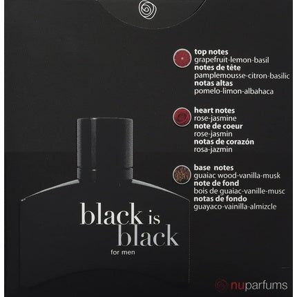 Parfum de France Black is Black Homme Eau de Toilette Spray, 100ml