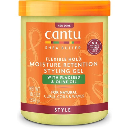 Gel pentru styling, Cantu, cu seminte de in si ulei de masline, 524g