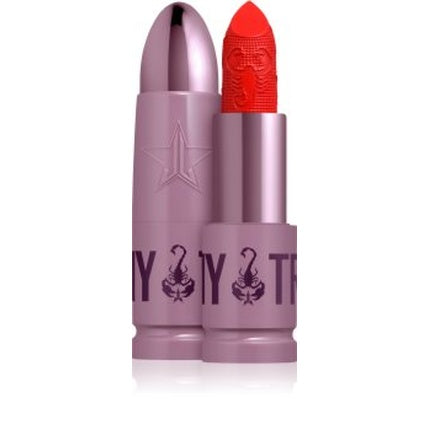 Ruj Jeffree Star Cosmetics Scorpio Shiny Trap, portocaliu, ambalaj metalizat