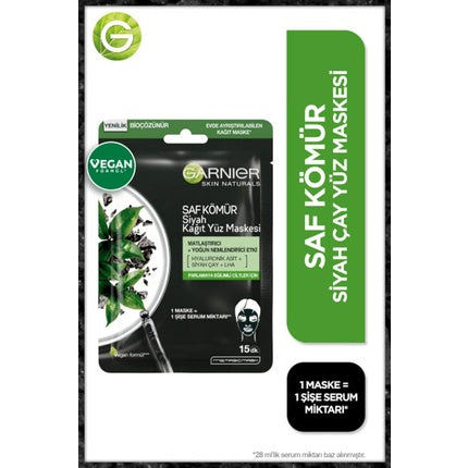 Masca de Fata, Garnier Skin Naturals, Pure Charcoal, 28g